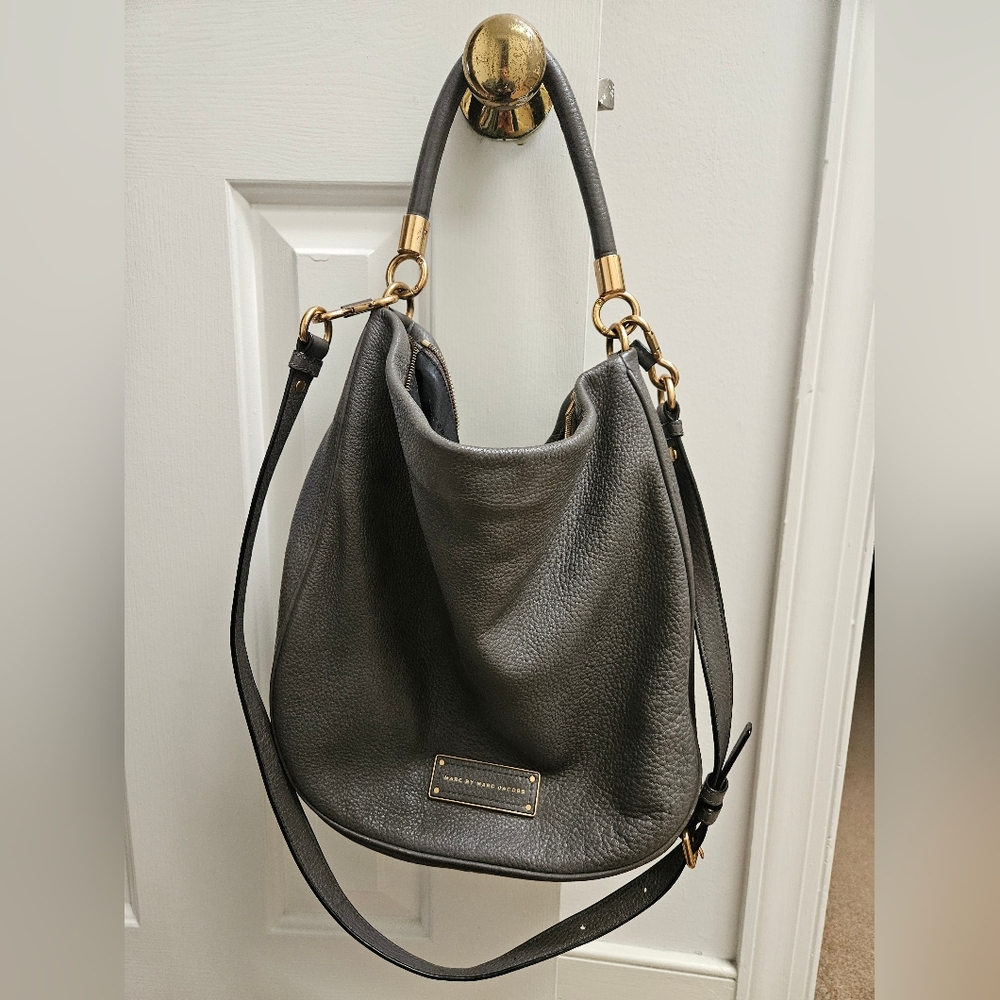 Marc By Marc Jacobs Q Hillier Leather Hobo Bag With Crossbody Strap